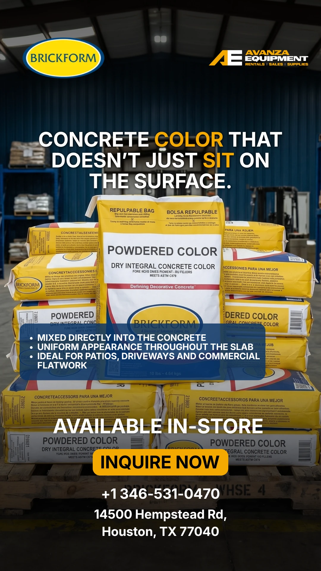 Avanza ad: concrete colour story
