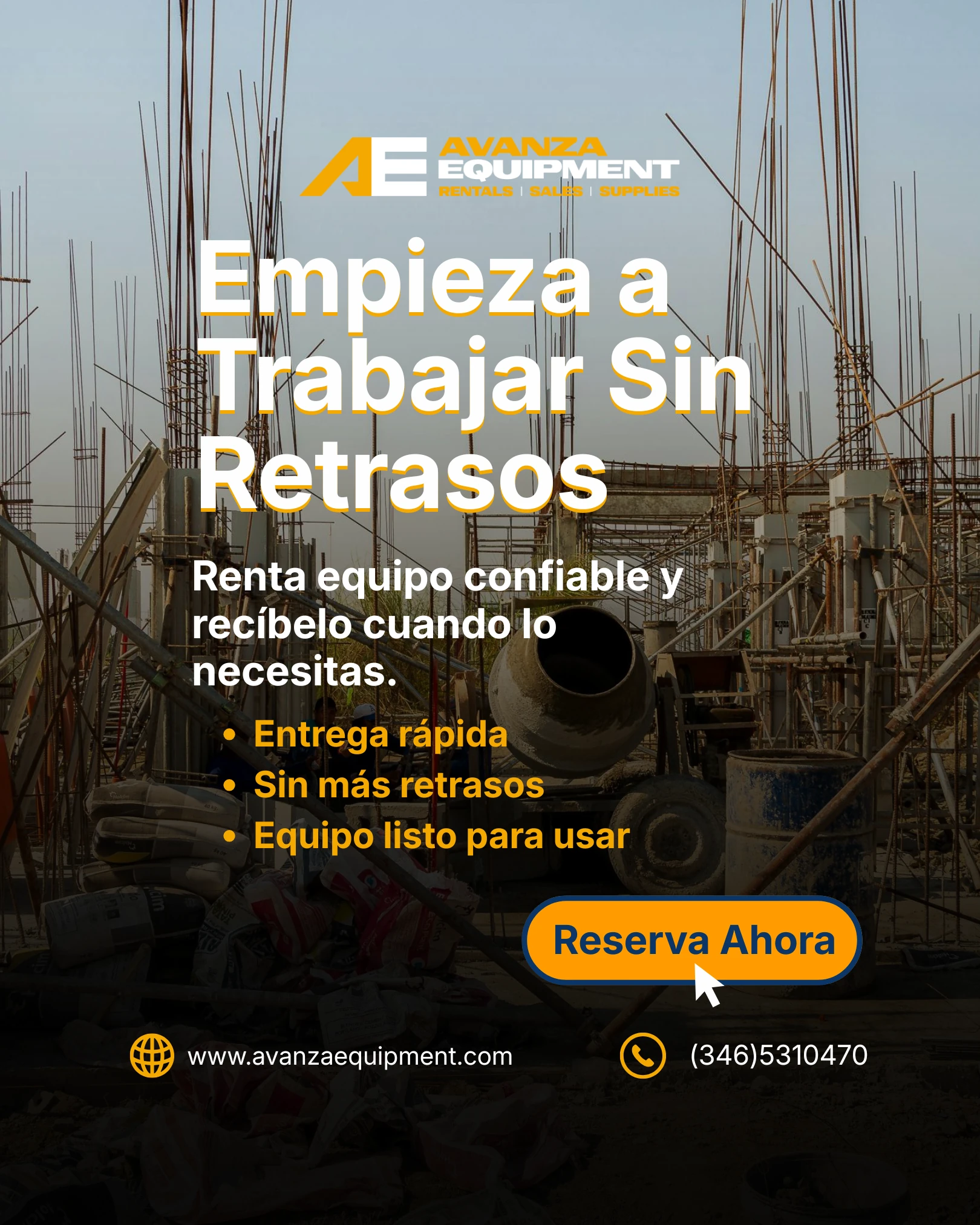 Avanza ad in Spanish: Empieza a trabajar sin retrasos