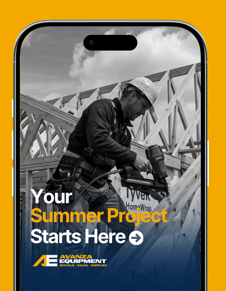 Phone showing an Avanza ad: Your Summer Project Starts Here