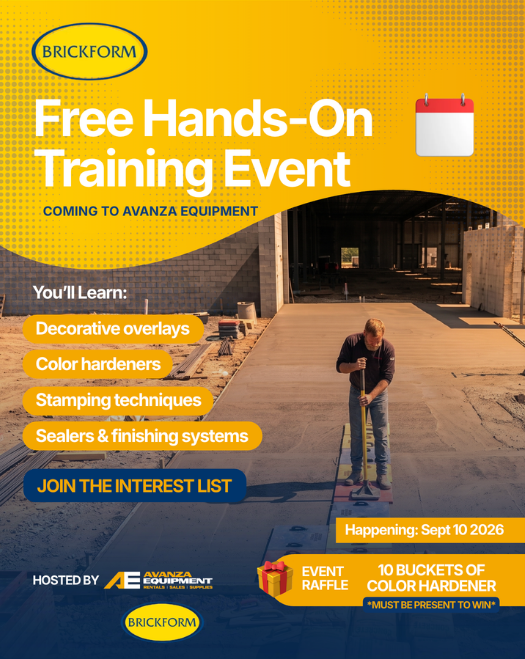 Avanza flyer: Free Hands-On Training Event